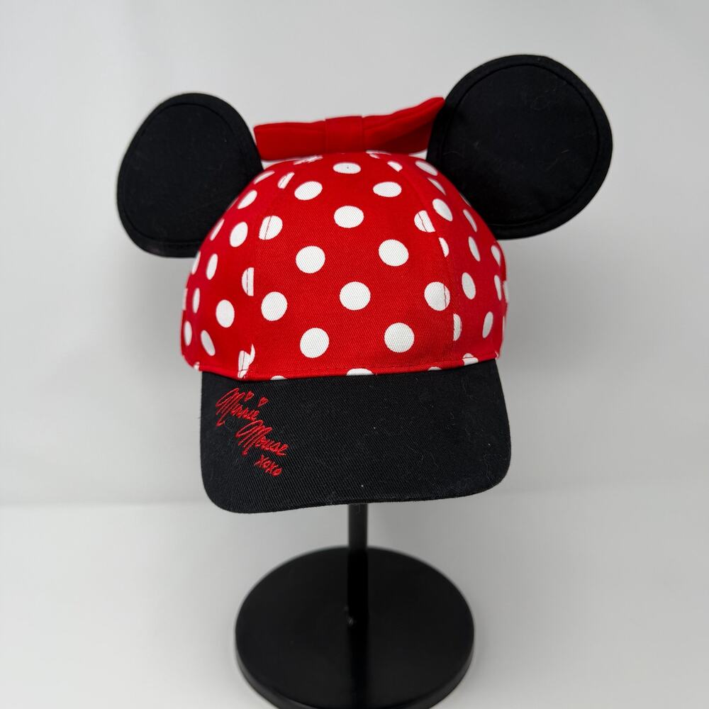 Disneyland Minnie Mouse Polka Dot Ears Cap Youth 54–57cm